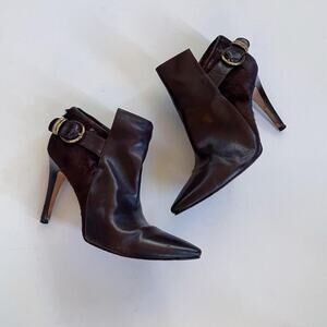 Vintage brown faux calf